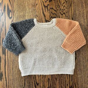 Buho Wool Blend Three-Color Jumper (4Y)